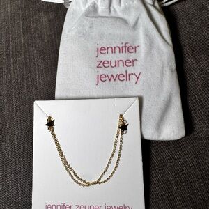 Jennifer Zeuner Jewelry Gold Cable Chain Star Charm Pendant Necklace